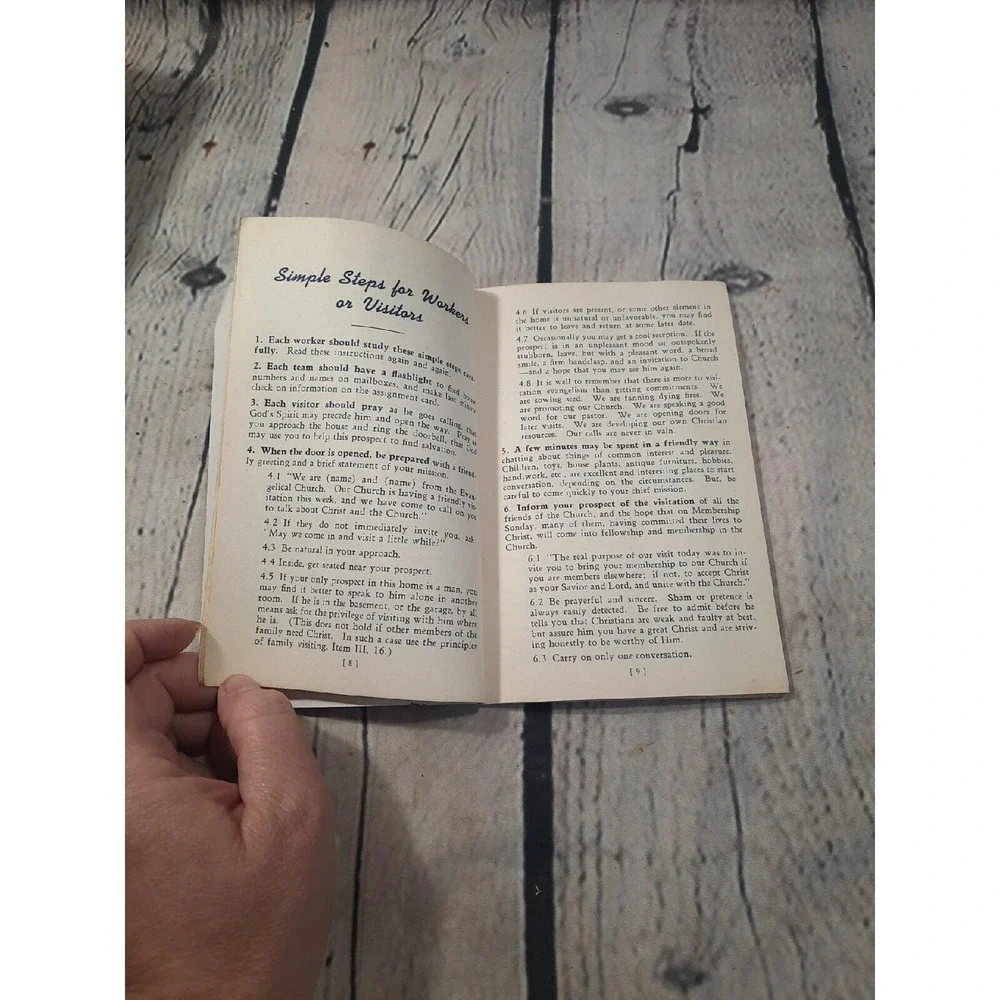 Lay Workers Manual for Visitation‎ Evangelism Booklet VTG Church 32pg READ